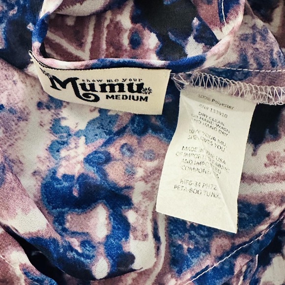 Show me your mumu Peta-Boo Tunic Sheer Flowy Purple Haze Bohemian festival top - Picture 6 of 7